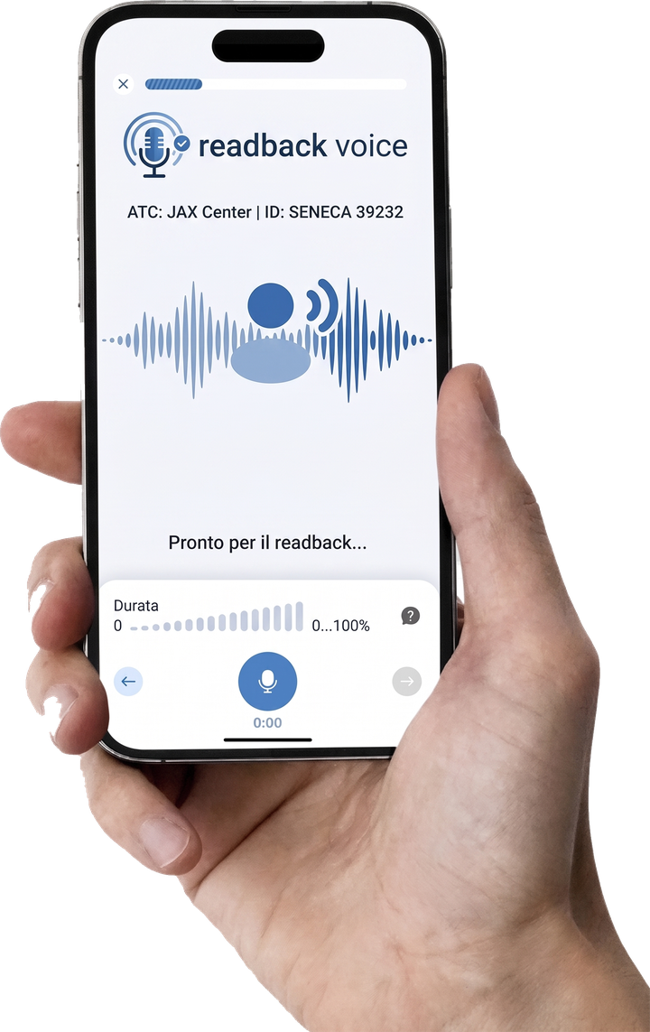 Schermata dell'app ReadBack Voice